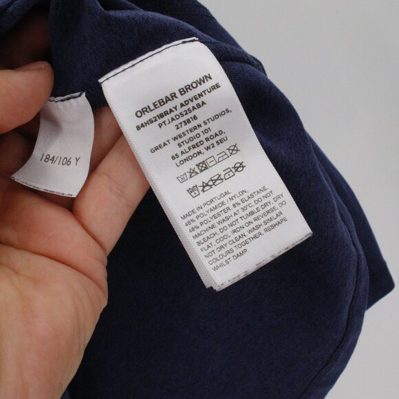 Orlebar brown sweatshirt men's large Bray Adventure Zip up in Navy nylon blend - Picture 4 of 7